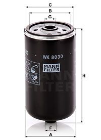 Фильтр топливный MANN-FILTER WK8030