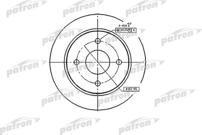 Диск тормозной задний PATRON PBD1654