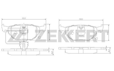 Колодки тормозные дисковые задние Zekkert BS1232