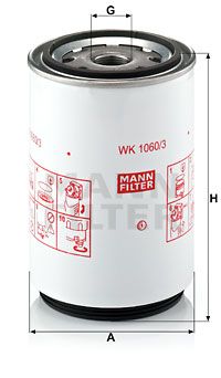 Фильтр топливный MANN-FILTER WK10603X