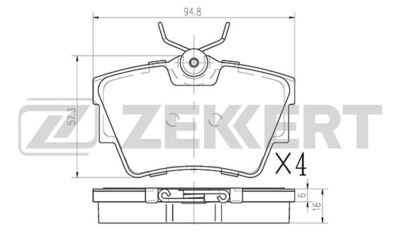 Колодки тормозные дисковые задние Zekkert BS1162