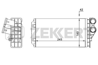 Радиатор отопителя Zekkert MK5044