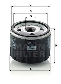 Фильтр масляный MANN-FILTER W77