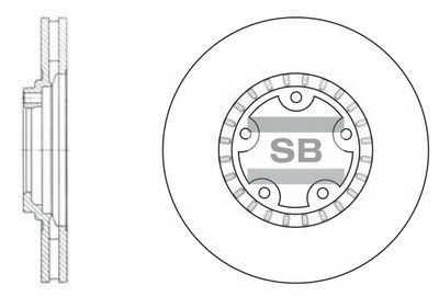 Диск тормозной передний вентилируемый SANGSIN SD1030