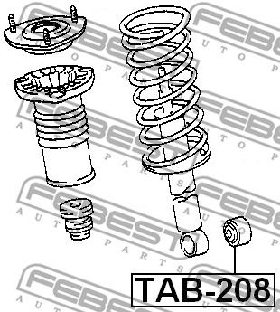 Сайлентблок переднего амортизатора FEBEST TAB208