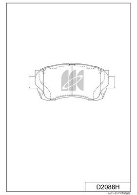 Колодки тормозные передние с антискрипной пластиной MK KASHIYAMA D2088H