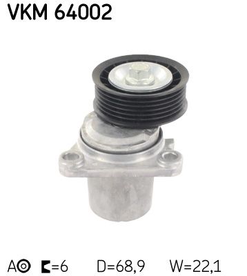 Ролик поликлинового ремня натяжной SKF VKM64002