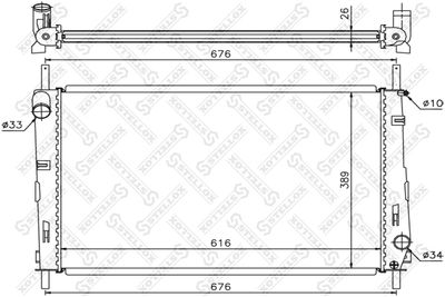 Радиатор системы охлаждения STELLOX 1026759SX