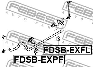 Втулка переднего стабилизатора левая FORD DA8Z5484A