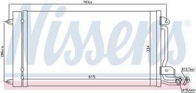 Радиатор кондиционера NISSENS 940093