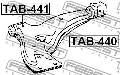 Сайлентблок рычага переднего задний FEBEST TAB440