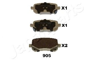 Колодки тормозные дисковые Japan parts PP905AF