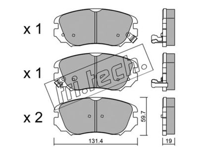 Комплект колодок для дискового тормоза TRUSTING 8580