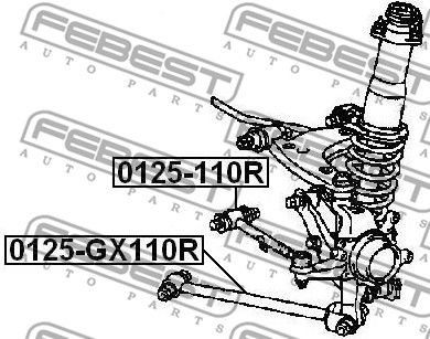 Тяга задняя поперечная с шаровой FEBEST 0125110R
