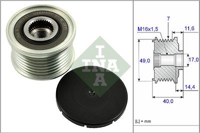 Шкив генератора INA 535025410