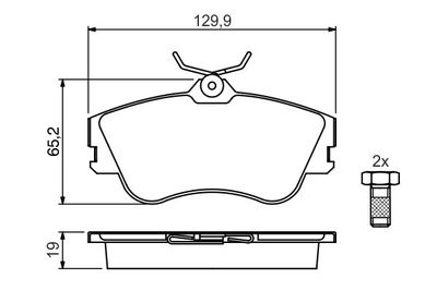 Колодки тормозные дисковые BOSCH 0986461753