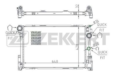 Радиатор охлаждения двигателя Zekkert MK1513