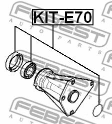 Подшипник передней ступицы FEBEST KITE70