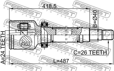 ШРУС внутренний правый FEBEST 2111TC7RH