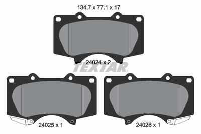 Колодки тормозные дисковые TEXTAR 2402403