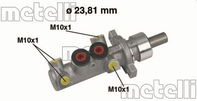 Цилиндр тормозной главный METELLI 050361