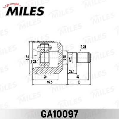 ШРУС внутренний Miles GA10097