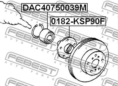 Подшипник передней ступицы FEBEST DAC40750039M