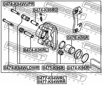 Втулка направляющая суппорта тормозного заднего MITSUBISHI MR307398