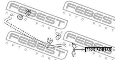 Тяга стабилизатора заднего FEBEST 2223SOR18R