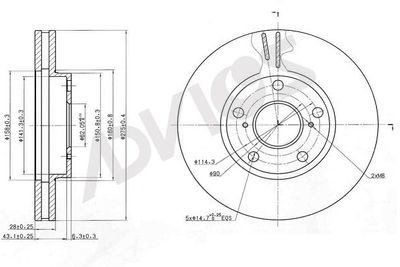 Диск тормозной передний вентилируемый TATSUMI TCC1084