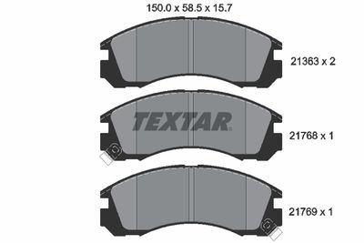 Колодки тормозные передние TEXTAR 2136301