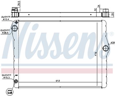 Радиатор системы охлаждения NISSENS 60776