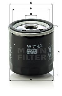 Фильтр масляный MANN-FILTER W7144