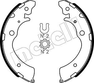 Колодки тормозные барабанные METELLI 530154