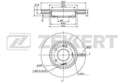 Диск тормозной передний Zekkert BS5637