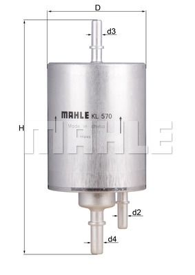 Фильтр топливный MAHLE KL570