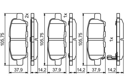 Колодки тормозные дисковые BOSCH 0986494861