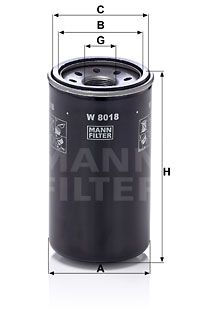 Фильтр масляный MANN-FILTER W8018