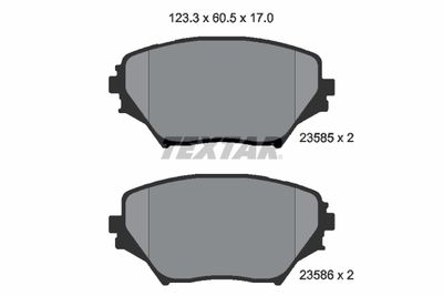 Колодки тормозные дисковые передние TEXTAR 2358501