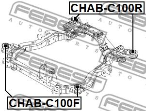 Сайлентблок заднего подрамника FEBEST CHABC100R