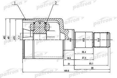 ШРУС внутренний левый PATRON PCV1493