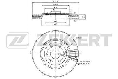 Диск тормозной передний Zekkert BS5413