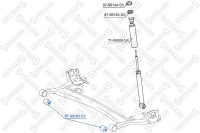 Сайлентблок задней балки STELLOX 8798143SX
