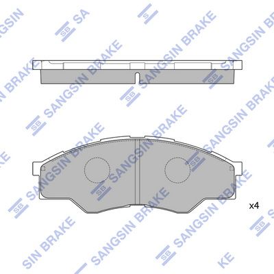Колодки тормозные передние SANGSIN SP1276