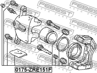 Ремкомплект суппорта переднего FEBEST 0175ZRE151F