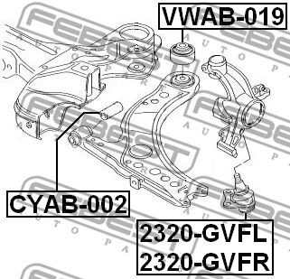 Опора шаровая FEBEST 2320GVFL