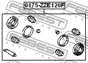 Ремкомплект тормозного суппорта FEBEST 0175ZZE120F