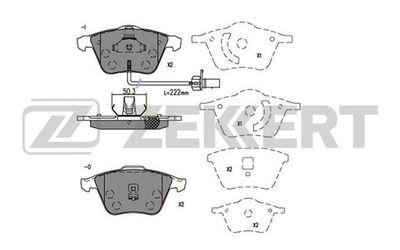 Колодки тормозные дисковые передние с датчиком Zekkert BS2923