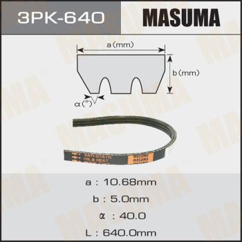 Ремень ручейковый Masuma 3PK640