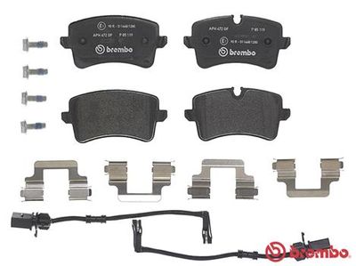 Колодки тормозные дисковые задние BREMBO P85119